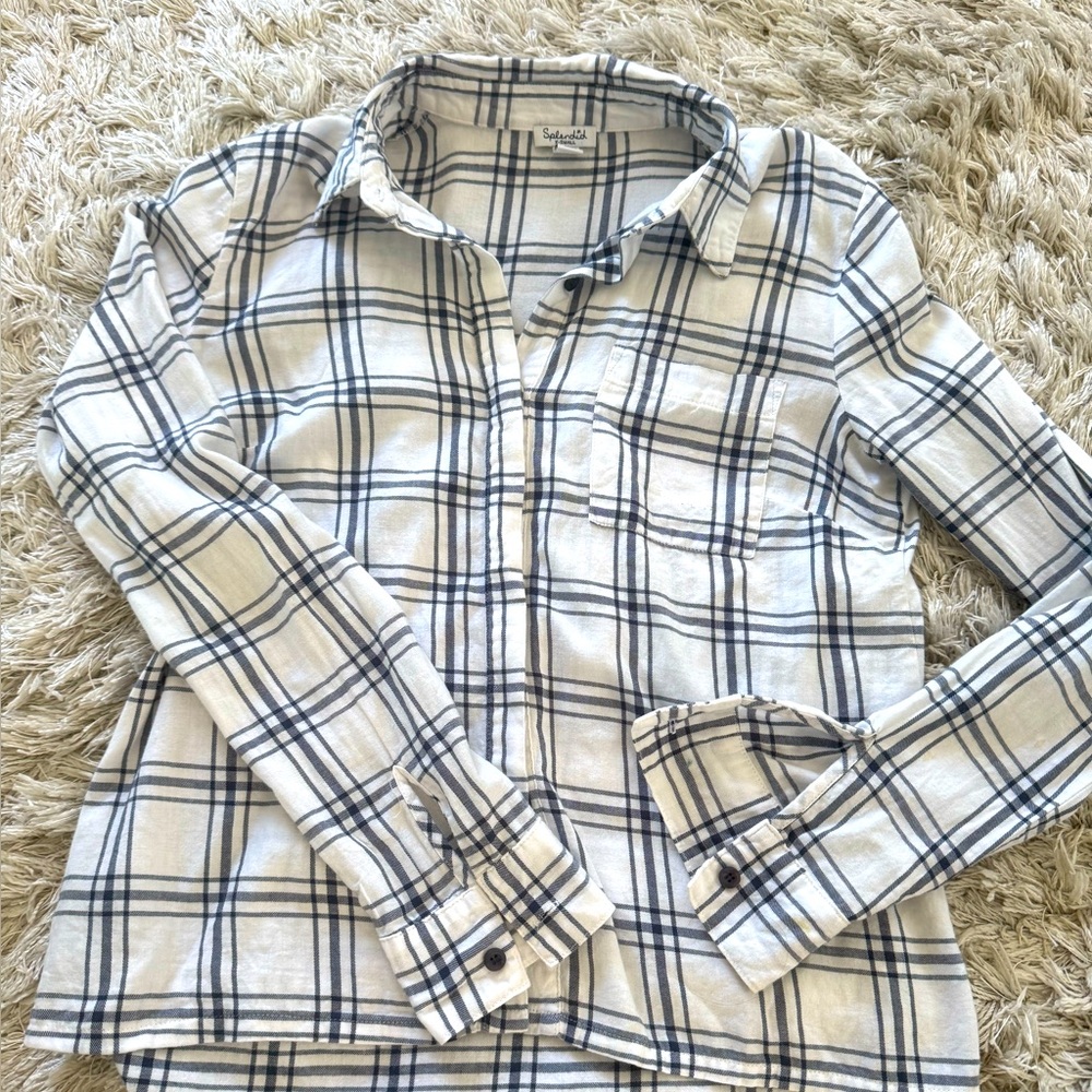 Plaid Button-Up Shirt